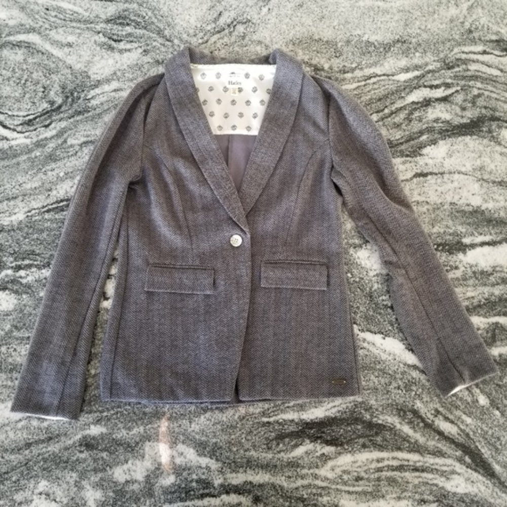 (S) Hatley Unstructured Blazer Comfy Fresh Dressy Office Academia Fitted Stretch